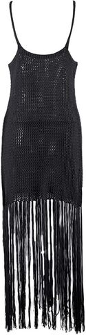 Women's Bikini Fringe Beach Top Cutout Knit Bathing Suit Cover up for Women in Saudi Arabia