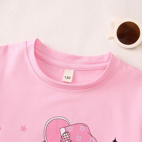 GLIGLITTR Birthday Girl Shirt Toddler Girls Cowgirl Hat Birthday T-Shirt Kids Western B-Day Party Gift Graphic Tees 2-7 Years in Saudi Arabia