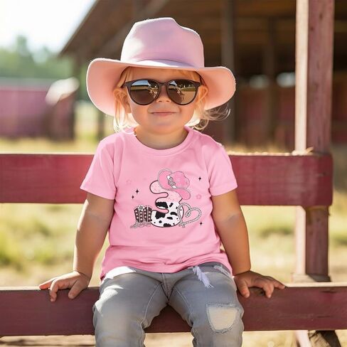Birthday Girl Shirt Toddler Girls Cowgirl Hat Birthday T-Shirt Kids Western B-Day Party Gift Graphic Tees 2-7 Years in Saudi Arabia