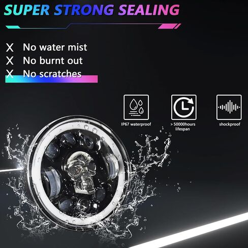 7 Inch LED Headlight Motorcycle Compatible With Street Glide/Road King Special/Electra Glide/Freewheeler/Ultra Classic/Road King/Softail Deluxe/Softail Slim in Saudi Arabia
