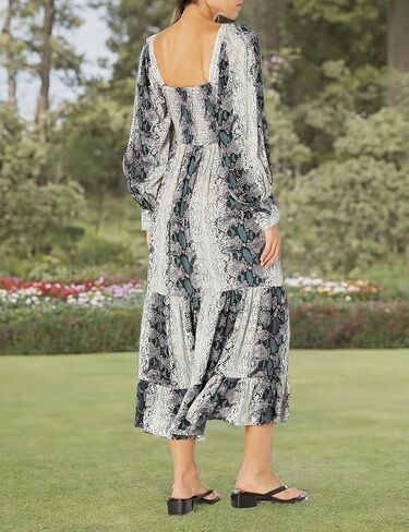 Angie Women's Long Sleeve Twist Front Keyhole Maxi Dress in Saudi Arabia