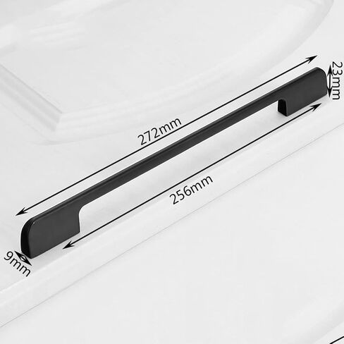 Wardrobe Door Handles,2 Pack Aluminum Alloy Bathroom Knobber Chest of Drawers knobble Wardrobe Knobs Drawer Handles Door Levers for Bedroom Cupboard Pulls Kitchen Hardware,Black(Hole distance 128mm) in Saudi Arabia