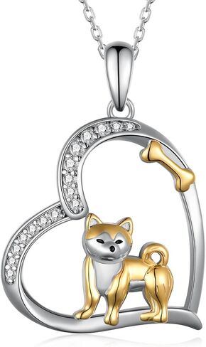 qielizhu Corgi Necklace 925 Sterling Silver Dog Necklace for Women Corgi Gifts for Corgi Lovers Cute Animal Jewelry in Kuwait