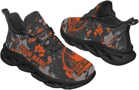 3D Printed Sports Shoes with Bowling-Themed Pattern, Eagle Flag Custom Shoes for Bowler and Bowling Team in Saudi Arabia