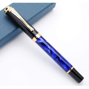 JINHAO 500 Fountain Pen F Nib (Blue Marbled)