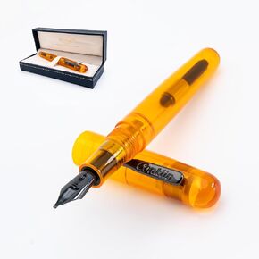 Conklin All American Special Eye Dropper Edition Fountain Pen (Demo Orange) - Broad Nib - A Luxury Pen for Journaling, Autographs, and Memorable Gifts on Any Occasion