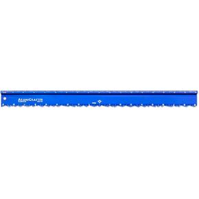 Alumicolor AlumiCrafter Straight Edge Metal Ruler with Unique Deckle Edge, Silver, 12 Inch