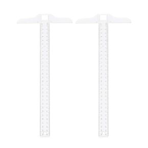 Junior T-Square Card Making Tools Pack of 2 12 Inch T-Square 30cm T Ruler Plastic Transparent for General Layout Work DIY Craft T Square Ruler Academic T-Ruler