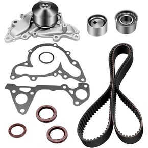 SCITOO MD307487 MD3022 TS26259 Engine Timing Belt Kit Fits for 95-05 for Chrysler Sebring 95-05 for Dodge Stratus 00-05 for Mitsubishi Eclipse 97-03 for Mitsubishi Montero Sport
