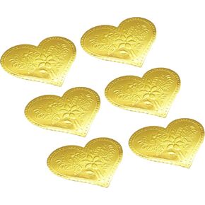 Envelopes Label Stickers Love Heart Shape Stickers 60 PCS Kraft Paper Thank You Stickers Retro Metallic DIY Decorative Adhesive Label for Packaging Bake Decoration Wedding Party Gift (Gold)