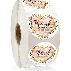 500 ملصق شكرًا لك على طلبك، 1.4 بوصة شكرًا لك على ملصقات عملك للمخابز والسلع المصنوعة يدويًا وأصحاب الأعمال الصغيرة. in Kuwait