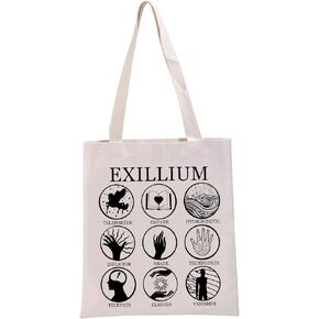 G2TUP KOTLC Inspired Gift Exillium Tote Bag Keeper Of The Lost Cities Fan Shopping Bag Bookish Gift Reader Handbag
