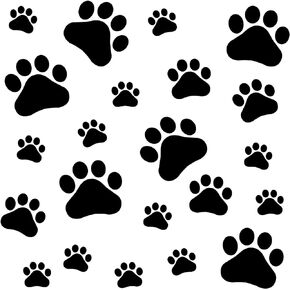 VinBee Dog Paw Prints Sticker 40Pcs Dog Pup Removable Vinyl Wall Sticker 12PCS 4 * 3.8Inch, 8PCS 2.96 * 2.8Inch,20PCS1.8 * 1.6Inch Decoration Décor for Children Nursery Room Home Décor Art Mural DIY