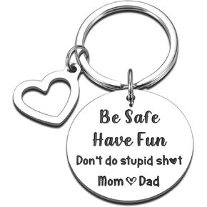 Funny Easter Basket Stuffers for Teens Kids Boys Girls Valentines Gifts for Son Daughter Don't Do Stupid Sht Keychain for Son Daughter from Mom Stocking Stuffers for Teens Boys Girls Birthday Gifts