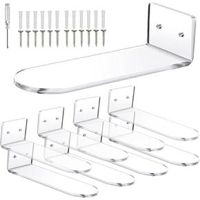 Clear Floating Shoe Shelves, Set of 12 Shoe Shelf for Wall, Acrylic Sneaker Shelves to Showcase Top Shoes and Sneaker Collection