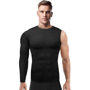 Men's One Arm 1/2 Compression Shirts Athletic Single Sleeve Base Layer Quick Dry Undershirt for Workout Basketball