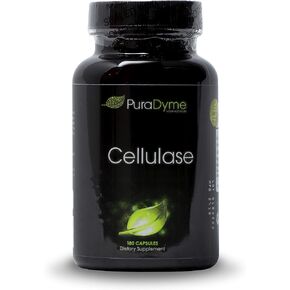PuraDyme Cellulase Individual Enzyme - 180 Capsules