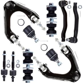 SCITOO 10pcs Front Suspension Kit Upper Control Arm Inner Outer Tie Rod End Sway Bar Link Lower Ball Joint Fit 1990-1993 For Honda For Accord