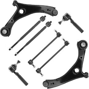 Front Lower Control Arm with Ball Joint Tie Rods Kit Fit for Chrysler Town & Country Dodge Grand Caravan Volkswagen Routan - 8 pcs