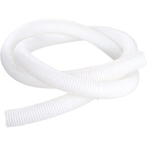 Bettomshin 1Pcs 11.48Ft Length 0.91Inch ID Corrugated Tube, Wire Conduit, Not-Split Flexible Bellows Tube Pipe Polypropylene PP for Pond Liquid Air Conditioner Cable Cover Sleeve Black