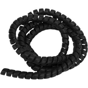 Scooter Spiral Cable Wire Wrap Plastic Cord Protector Spiral Brake Line Wrap for M365 Electric Scoooter 3 Colors(Black)