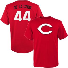 Elly De La Cruz Cincinnati Reds MLB Kids Youth 8-20 Red Official Player Name & Number Jersey T-Shirt