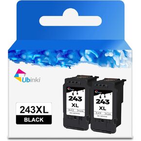 Compatible Ink Cartridge Replacement for Canon 243 243XL PG-243 XL PG243 245 245XL (Black, 2-Pack) to use with MG2522 MG2922 TR4520 TR4522 TS3322 TS3122 TS202 MX490 MX492 Printers