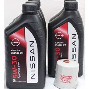 Genuine Nissan 5W-30 Oil Change Kit 5 Quarts 15208-65F0E