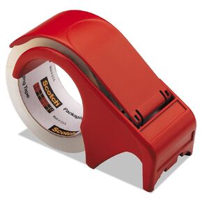 Scotch DP300RD Compact and Quick Loading Dispenser for Box Sealing Tape, 3-Inch Core, Plastic, Red