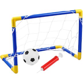 Vaguelly 1 Set Sports Mini Soccer Goal Set Portable Backyard Indoor Mini Football Net Football Goal Door Training Game Toy
