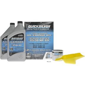 Quicksilver 25W-40 Oil Change Kit for 4-Stroke 25hp and 30hp Mercury EFI outboards