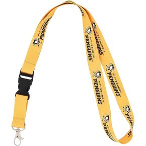Desert Cactus Pittsburgh Penguins NHL National Hockey League Car Keys ID Badge Holder Lanyard Keychain Detachable Breakaway Snap Buckle (Lanyard 1 - Yellow)