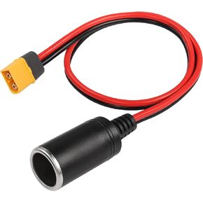 SinLoon Car Cigarette Lighter Female to XT60 Female, 14AWG Cigarette Lighter Cable, for Car Inverter Tire Inflator Air Pump (0.5M Female)
