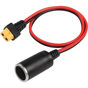 ولاعة سجائر للسيارة من SinLoon أنثى إلى XT60 أنثى، كابل ولاعة سجائر 14AWG، لمضخة هواء منفاخ الإطارات العاكس للسيارة (1.5 متر أنثى)