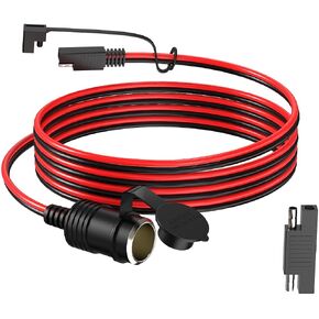 14AWG 12V Extension Cord Cigarette Lighter Male Plug to Female Socket for Air Compressor(5FT)