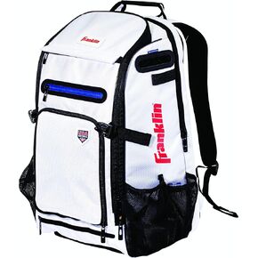 Franklin Sports Baseball + Softball حقائب الظهر - MLB + USA حقائب معدات البيسبول للبيسبول + Fastpitch Softball - الشباب + حقائب الخفافيش للبالغين للخفافيش والقفازات والخوذات والمرابط + المزيد - ألوان متعددة