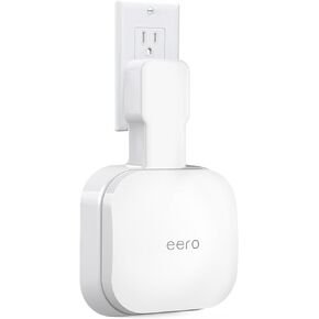 Wall Mount Holder for eero Pro 6e/Pro 6, No Messy Wires, Space Saving, Outlet Wall Stand Bracket Compatible with eero Pro 6e/Pro 6 Mesh Wi-Fi System Extender Router (1 Pack)