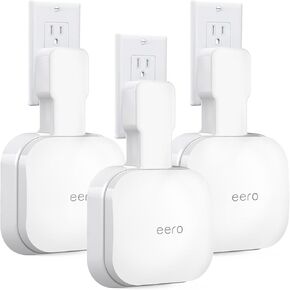 Wall Mount Holder for eero Pro 6e/Pro 6, No Messy Wires, Space Saving, Outlet Wall Stand Bracket Compatible with eero Pro 6e/Pro 6 Mesh Wi-Fi System Extender Router (1 Pack) in Kuwait