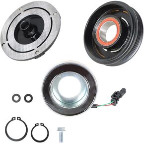 A/C Compressor Clutch Kit Replacement for Chevrolet Silverado 1500 2500 2014-2018 with Pulley Hub Coil