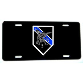 لوحة ترخيص ألومنيوم سانت مايكل رفيعة باللون الأزرق in Kuwait