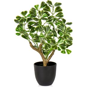 Small Fake Plant Artificial Bonsai Tree 17" Faux Plants Indoor Realistic Fake Potted Plants Small Fake Tree Decor with Pot for Home Table Office Desk Bathroom Bedroom Living Room Farmhouse Decoration
