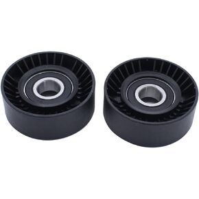 2 PCS/SET SHLPDFM Black Accessory Belt Idler Pulleys Upper Compatible with VW Ram Truck 550 750 1500
