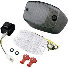 Mallofusa Motorcycle Integrated Taillight LED Brake Tail Light Compatible for Yamaha Vmax 1985-2007/ Virago 700 750 1981-1996/ Virago 1000 1986-2007/ Virago 1100 1995-2007 Smoke Lens
