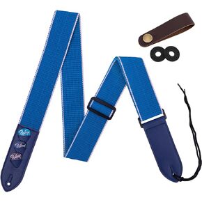 BestSounds Guitar Strap- Acoustic Electric Starp Bass Guitar Strap with Leather Neck Strap,3 Picks & 2 Button Blocks