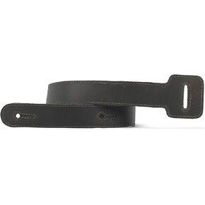 "Jumbo Tongue Full Grain Leather Guitar Strap Extension