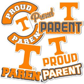 University of Tennessee UT Vols Volunteers Sticker Vinyl Decal Laptop Water Bottle Car Scrapbook (Proud Parent Sheet)