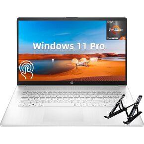 HP 2024 أحدث كمبيوتر محمول بشاشة تعمل باللمس، شاشة 17.3 بوصة HD+، معالج AMD Ryzen 5 7530U (6 النواة، حتى 4.5 جيجا هرتز)، ذاكرة الوصول العشوائي 64 جيجابايت، 2 تيرابايت SSD، Wi-Fi 6، مضاد للتوهج، HDMI، كاميرا ويب، Windows 11 Home، حامل الكمبيوتر المحمول in Kuwait
