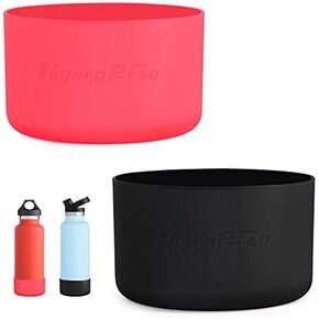 Protective Silicone Boot for Hydro Flask 12-40 oz Water Bottles, Accessories Bottle Boot for Hydroflask and Most Water Bottles, Resistant to Dents, Scrathes, Collision (1PC Black, 32-40 oz)