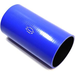 LTI Universal (203mm) 8" Length 4-Ply Reinforced High Performance Straight (89mm) 3.5" ID Coupler Silicone Hose (3.5" Blue)