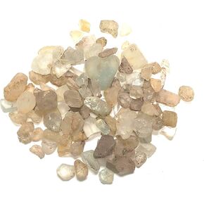 Crystal Collection Natural Rough Topaz with Velvet Bag Bulk Rocks (1/2 Pound)